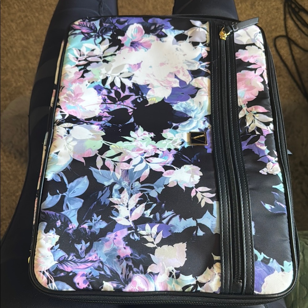 Victoria's Secret Floral Laptop Sleeve - Black and Pink
